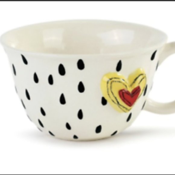DEMDACO Heartful Home Polka Dot Tea Cups (pair) - Picture 1 of 7
